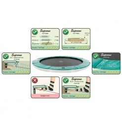 Exit Supreme Ground Trampoline Ø366cm - Green