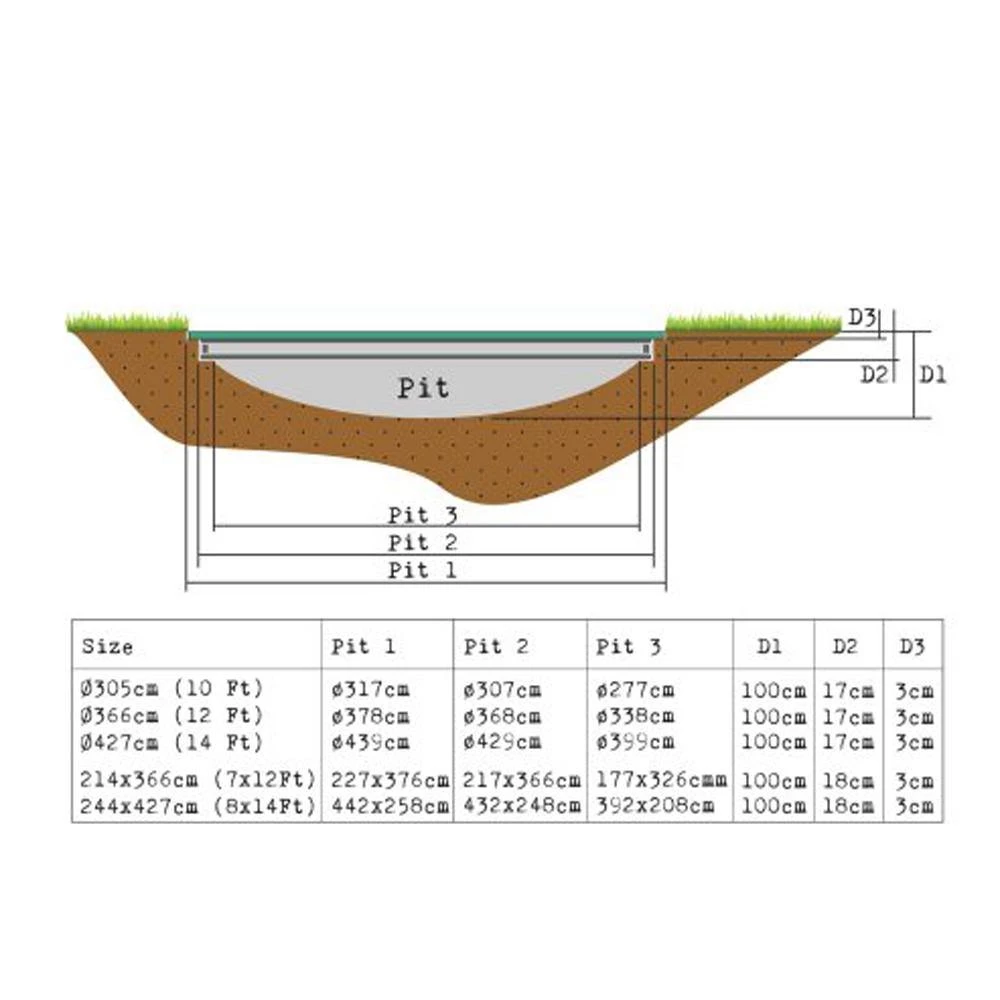 Exit Supreme Ground Trampoline Ø366cm - Green