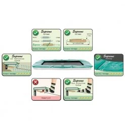 Leisure Exit Supreme Ground Trampoline 214 X 366cm - Green