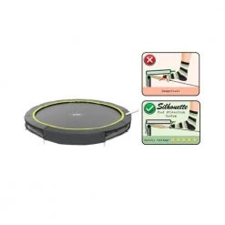 Exit Silhouette Ground Trampoline Ø244cm - Black Leisure