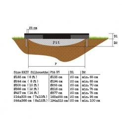 Exit Silhouette Ground Trampoline Ø366cm - Black