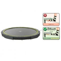 Leisure Exit Silhouette Ground Trampoline Ø427cm - Black