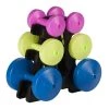 York Fitness York 15KG Vinyl Dumbbell Set With Rack Studio Dumbbells