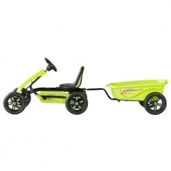 Go Karts Exit Foxy Green Pedal Go-Kart With Trailer - Green
