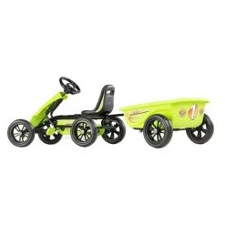 Go Karts Exit Foxy Green Pedal Go-Kart With Trailer - Green