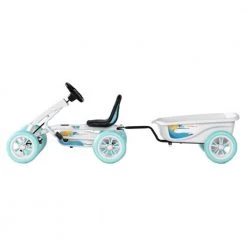 Exit Foxy Club Pedal Go-Kart With Trailer - White Go Karts