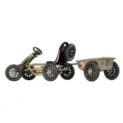 Exit Spider Expedition Pedal Go-Kart With Trailer - Dark Green Go Karts