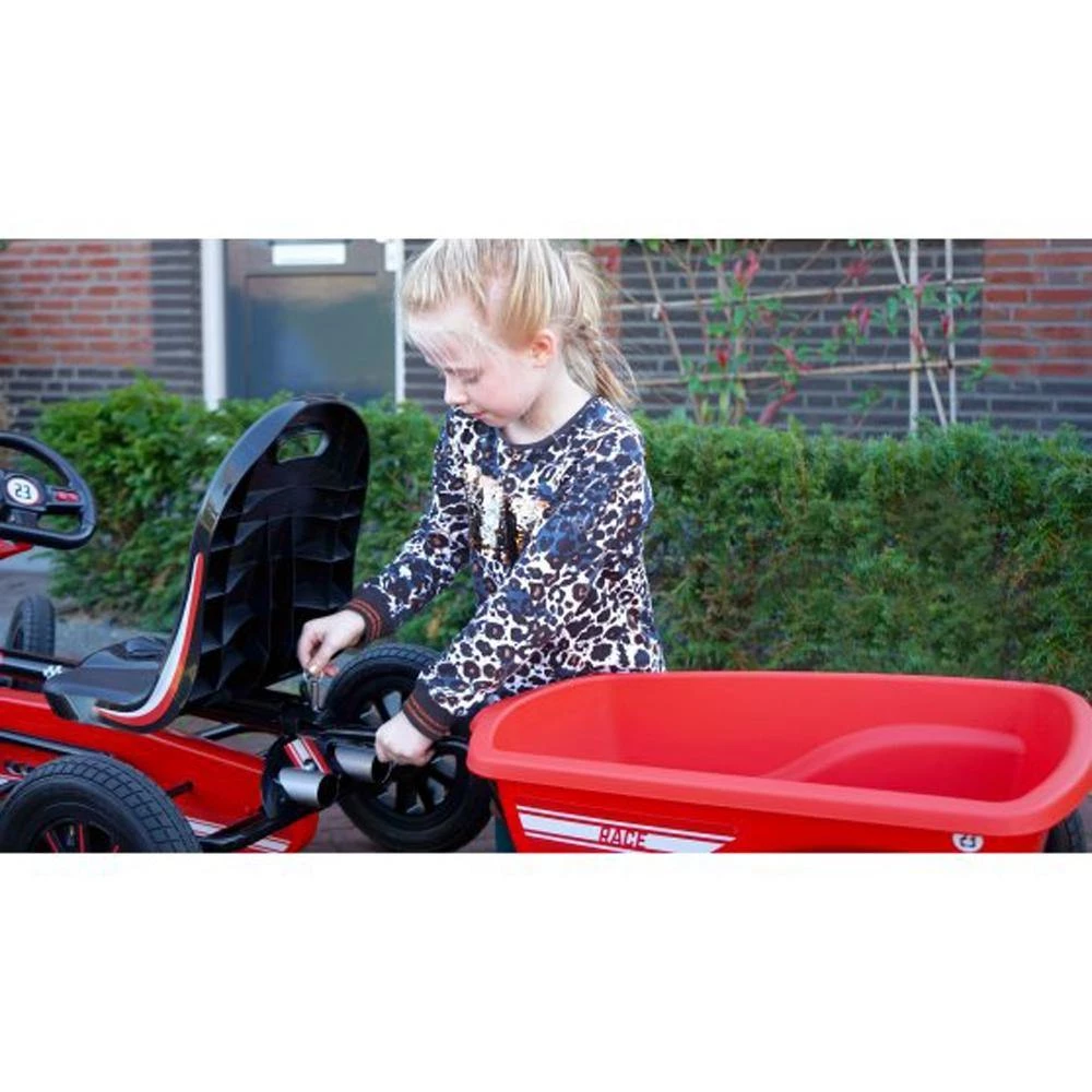 Go Karts Exit Spider Race Pedal Go-Kart With Trailer - Red