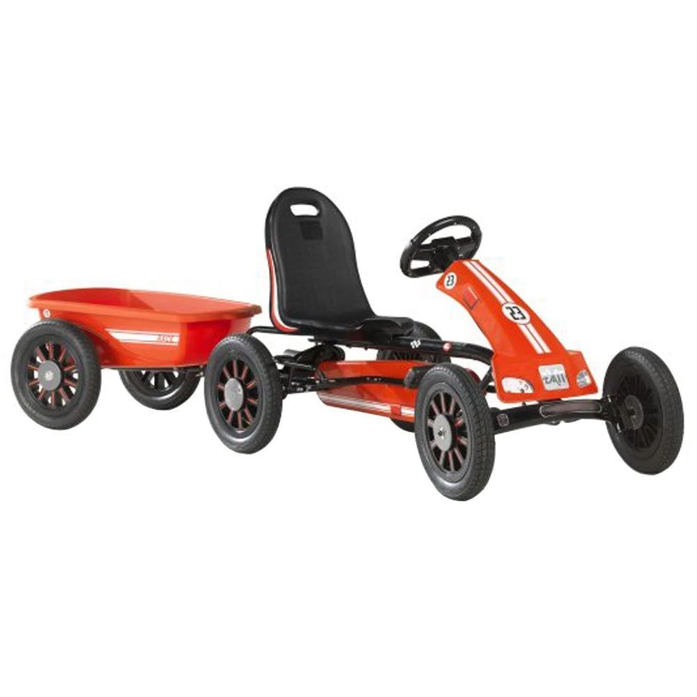Go Karts Exit Spider Race Pedal Go-Kart With Trailer - Red