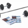 York Fitness Strength York 50kg Black Cast Iron Barbell And Dumbell Set