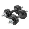 York Fitness York 15 KG Black Cast Iron Dumbbell Set