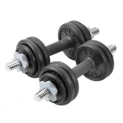 York Fitness York 15 KG Black Cast Iron Dumbbell Set