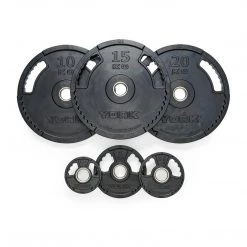 York Fitness York Barbell G2 Rubber Thin Line Olympic Weight Plates