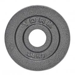 York Fitness Strength York Barbell Olympic 2" Hammertone Cast Iron Weight Plates