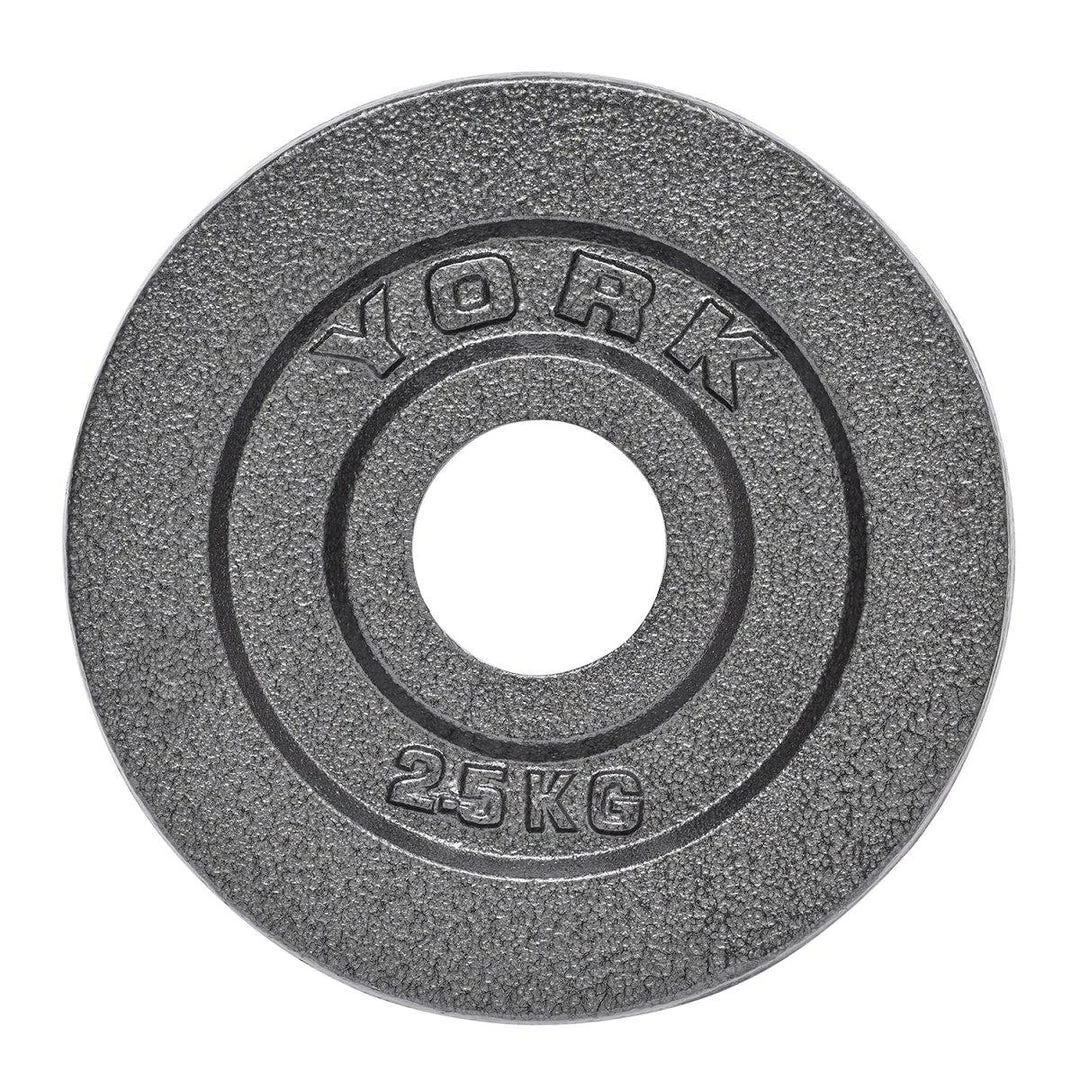 York Fitness Strength York Barbell Olympic 2" Hammertone Cast Iron Weight Plates