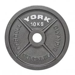 York Fitness Strength York Barbell Olympic 2" Hammertone Cast Iron Weight Plates