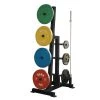 York Fitness Strength York Barbell Olympic Single Sided Plate Tree Rack With 2 Olympic Bar Holders