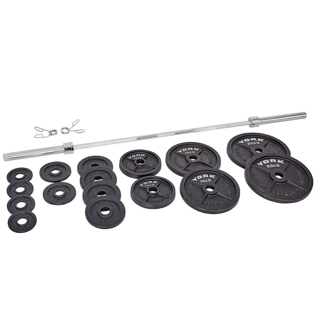 York Fitness York Barbell 140 KG Olympic Barbell Set Strength