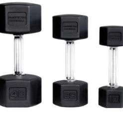 Hammer Strength Rubber Hex Dumbbells - Pairs