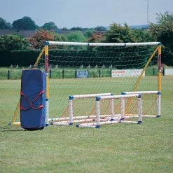 Samba 3 In 1 Football Goal With Plain Blue Wheelie Bag - LOCKING Leisure