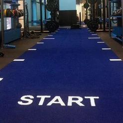 GymGear 15m X 1.5m Sprint Track In Dark Green (inc Line Markings + Start & Finish) Flooring