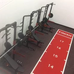 GymGear 15m X 1.5m Sprint Track In Dark Green (inc Line Markings + Start & Finish) Flooring