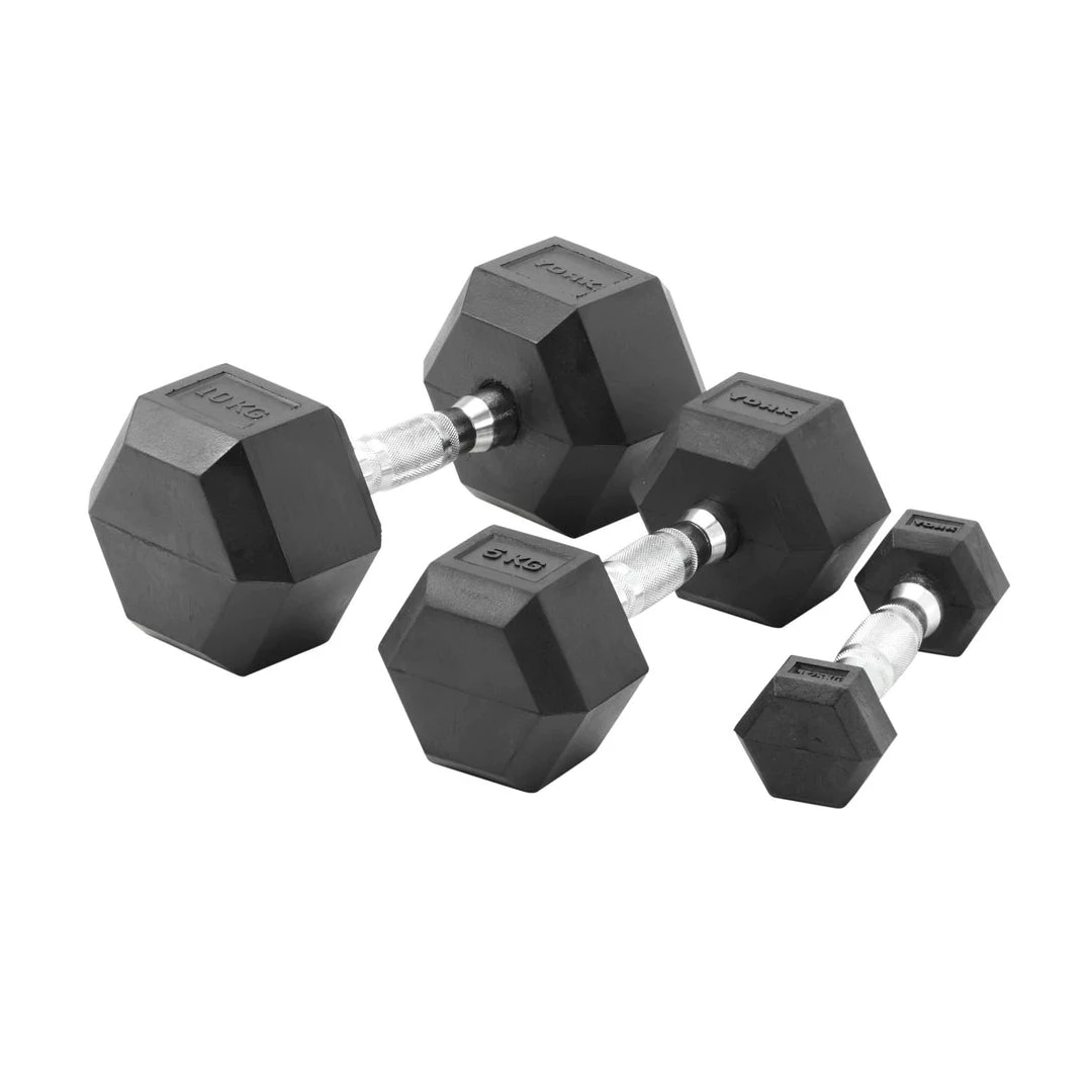 York Fitness York PVC Hex Dumbbells