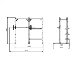 Jordan Ultimate Strength Half Rack With Functional Storage