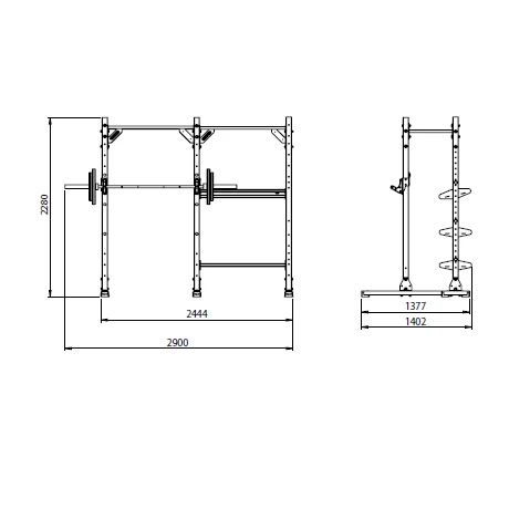 Jordan Ultimate Strength Half Rack With Functional Storage