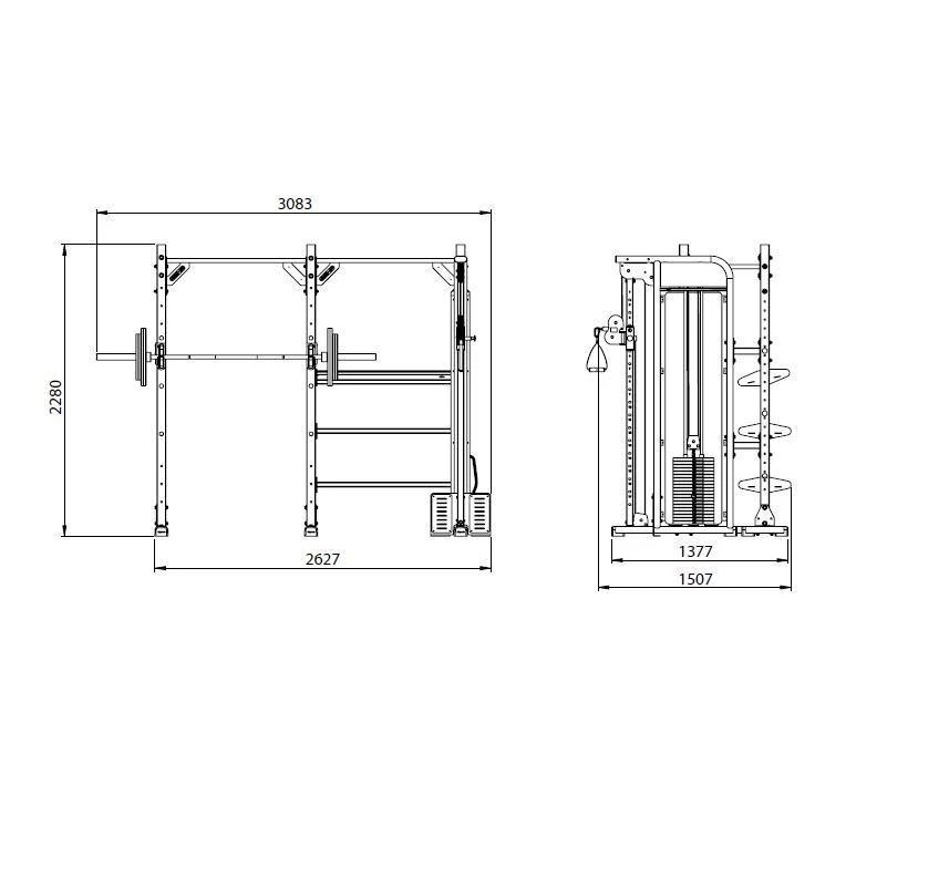 Jordan Ultimate Strength Half Rack With Functional Storage And Pulley