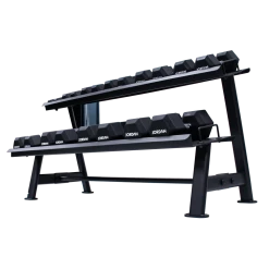 Jordan 10 Pair, 2 Tier Hexagonal Dumbbell Rack With Trays Dumbbell Racks