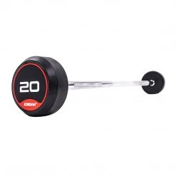 Strength Jordan Rubber Barbells Solid Ends With Straight Bars (up To 45kg)