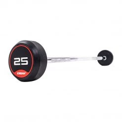 Strength Jordan Rubber Barbells Solid Ends With Straight Bars (up To 45kg)