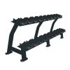 Primal Strength Commercial Horizontal Dumbbell 10 Pair Rack (Matte Black) Dumbbell Racks