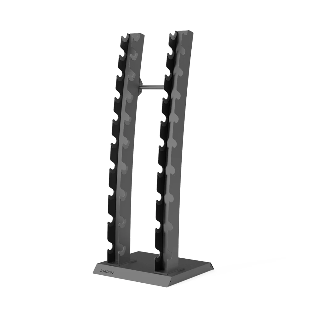 Jordan Classic Rubber Dumbbell Set 1-10kg With Rack Dumbbell & Rack Sets