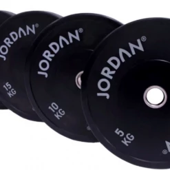 Bumper Discs JORDAN HG BLACK RUBBER BUMPER PLATES - 150kg Set