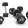 Escape Fitness 32-40kg Urethane Dumbbell Set And 5 Pair Rack