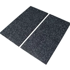 Flooring GymGear 20mm Premium Black Rubber Tile (1m X 0.5m / Grey Fleck)