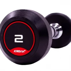 Jordan Classic Rubber Dumbbell Set 2-20kg With Rack