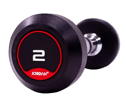 Jordan Classic Rubber Dumbbell Set 2-20kg With Rack