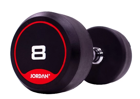 Jordan Classic Rubber Dumbbell Set 2-20kg With Rack