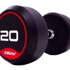 Jordan Classic Rubber Dumbbell Set 2-20kg With Rack