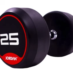 Jordan Classic Rubber Dumbbell Set 2.5-30kg With New 12 Pair Rack