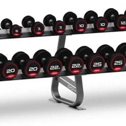 Jordan Classic Rubber Dumbbell Set 2.5-30kg With New 12 Pair Rack