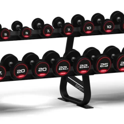 Jordan Classic Rubber Dumbbell Set 2.5-30kg With New 12 Pair Rack