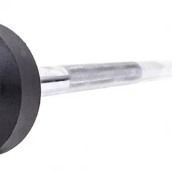 Jordan Rubber Barbell Set 10-45kg Solid Ends With Straight Bars And Rack Strength