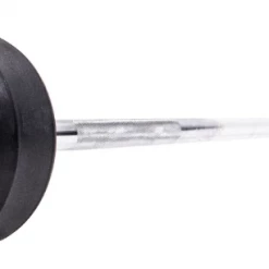 Jordan Rubber Barbell Set 10-45kg Solid Ends With Straight Bars And Rack Strength