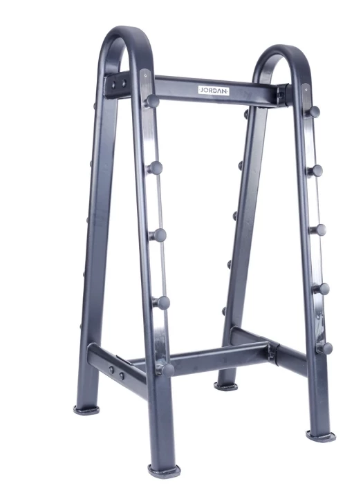 Jordan Rubber Barbell Set 10-45kg Solid Ends With Straight Bars And Rack Strength