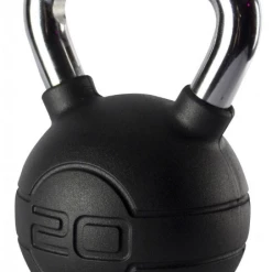 Jordan Black Rubber Covered Kettlebell With Chrome Handle (up To 24kg)