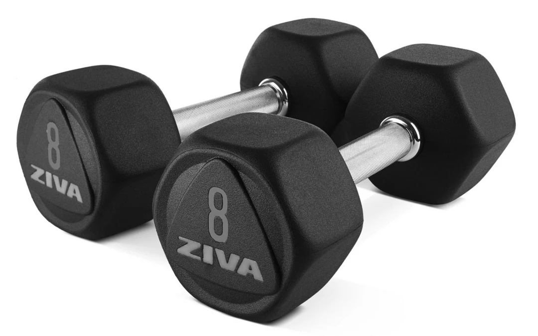 Strength Ziva Sl Premium Hexagon Virgin Rubber Dumbbells